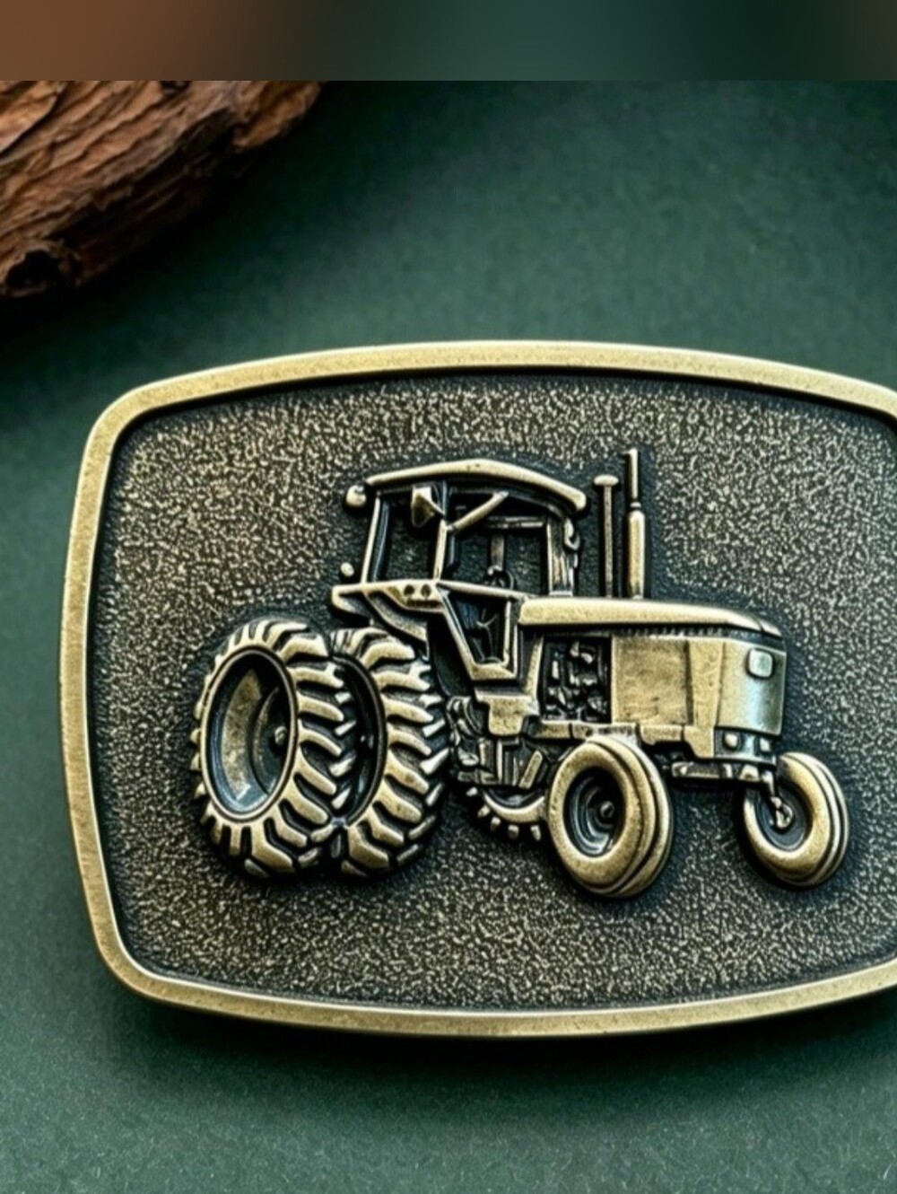 Tractor farmer farm Western equipment belt buckle In Silver Or Gold